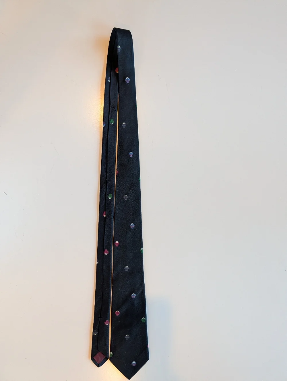 Rugby Print Vintage Novelty Tie Made In USA With Organzine Silk By Lands End